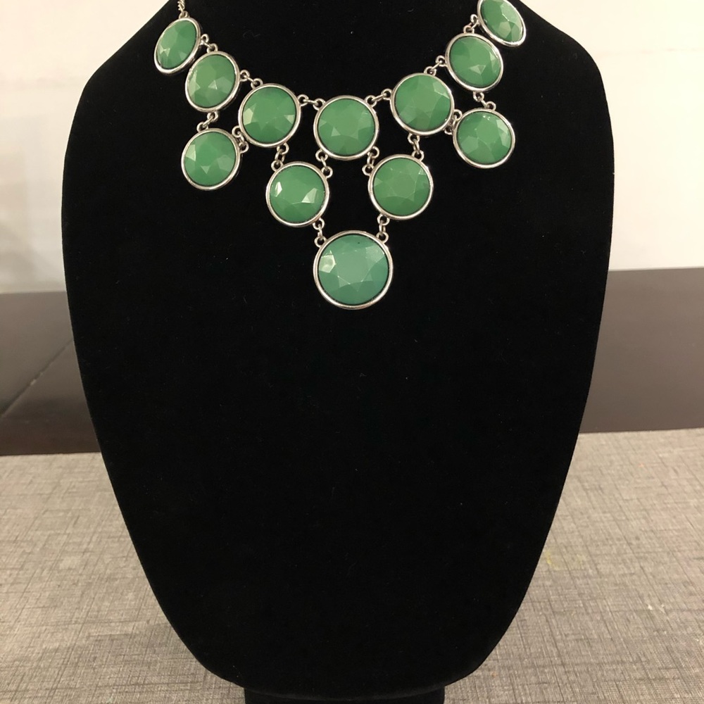 Green and silver fashion jewelry